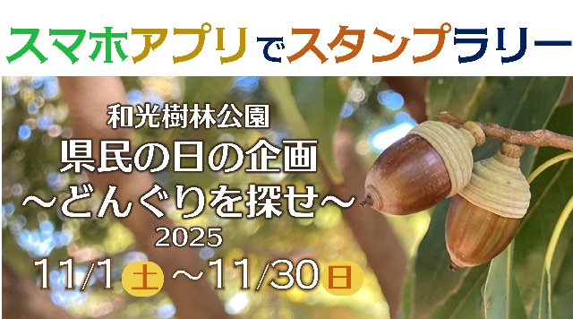 和光樹林公園 県民の日企画~どんぐりを探せ~のイメージ