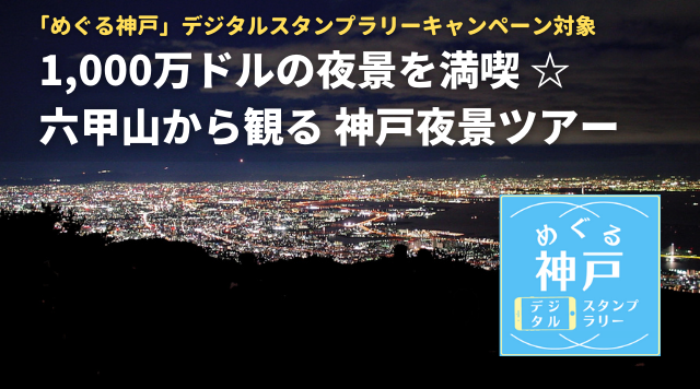 1,000万ドルの夜景を満喫☆ 六甲山から観る神戸夜景ツアーのイメージ