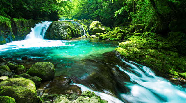 〈滝〉四十三万滝 (菊池渓谷)(熊本県菊池市)のイメージ