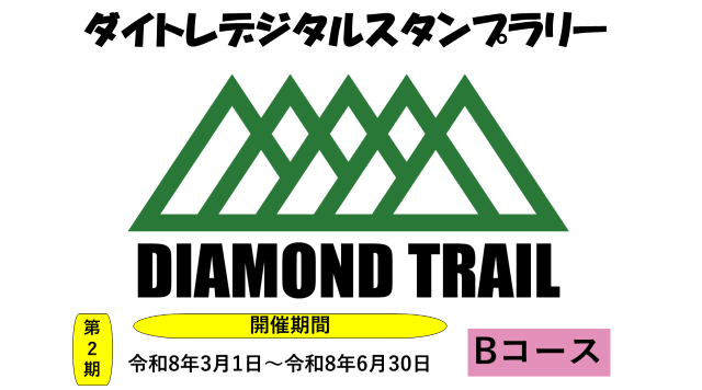 ダイトレデジタルスタンプラリー（第２期）　Bコースのイメージ