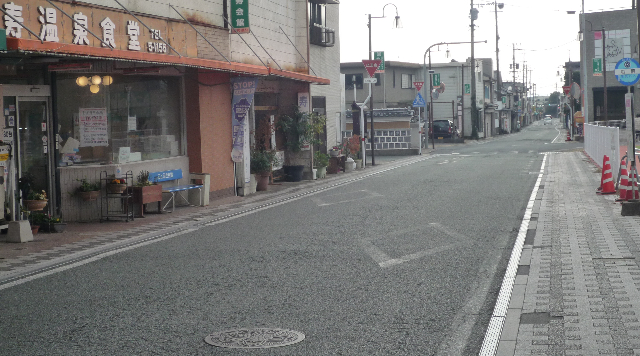 隈府の町割り（寿食堂前）のイメージ