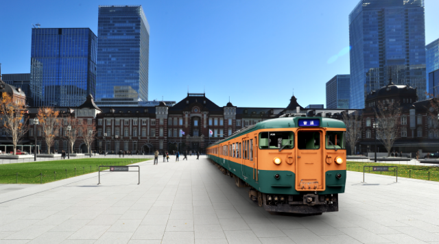 東京駅【AR TRAIN PROJECT】　■丸の内駅前広場 のイメージ