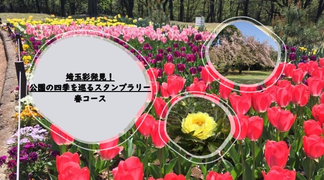 埼玉彩発見！公園の四季を巡るスタンプラリー（春コース）のイメージ